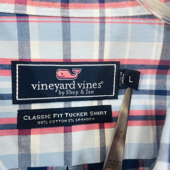 Vineyard Vines Men's Size‎ L Classic Fit Tucker Shirt Cotton  Button Down Plaid - Picture 4 of 7